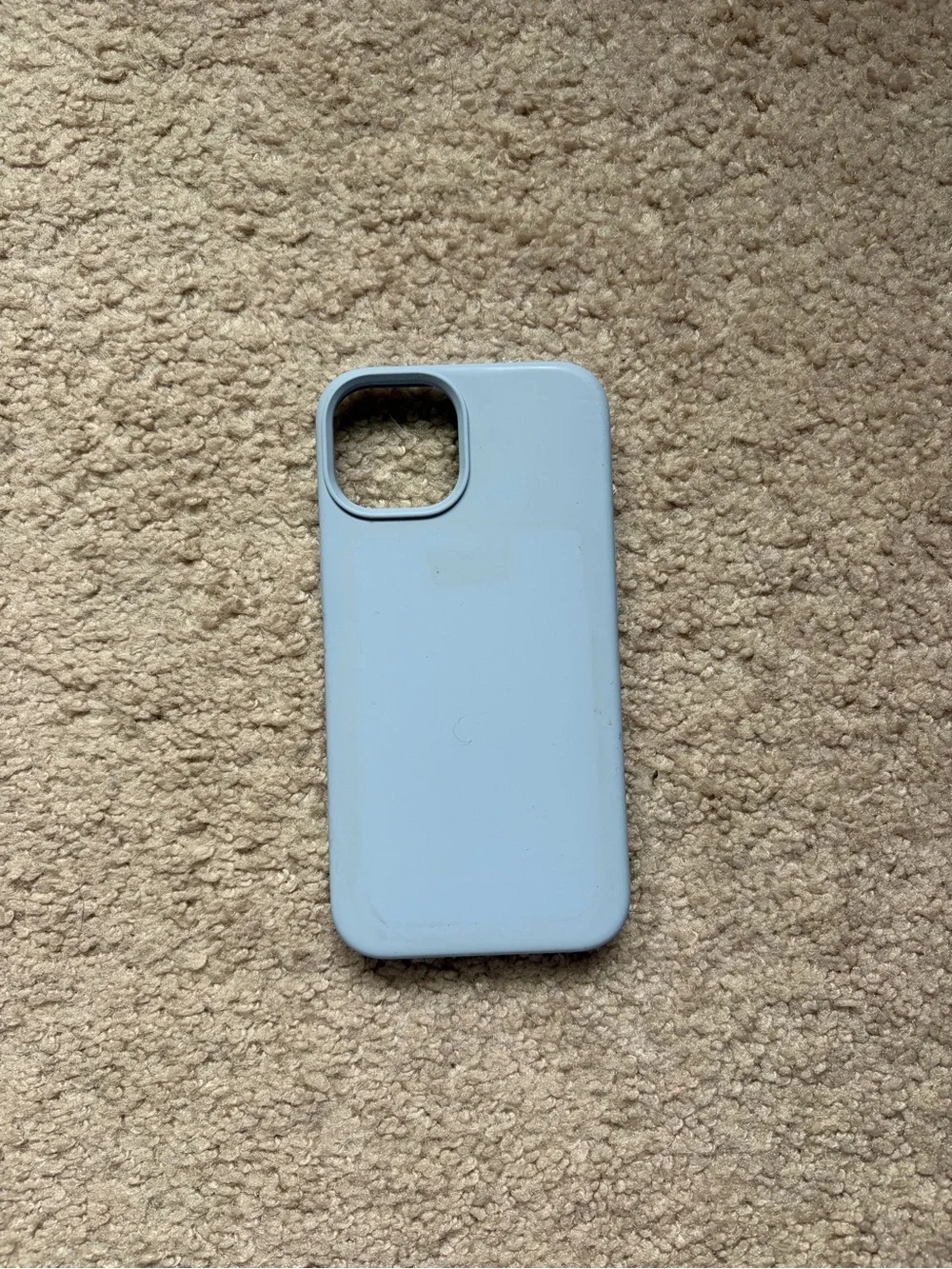 Soft-Touch Light Blue Silicone Phone Case